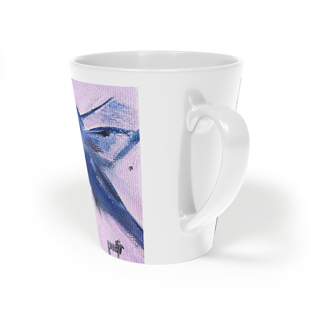 Blue Hummingbird  Latte Mug, 12oz