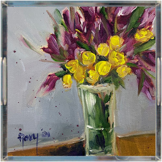 Wild Bunch Flowers Acrylic Tray