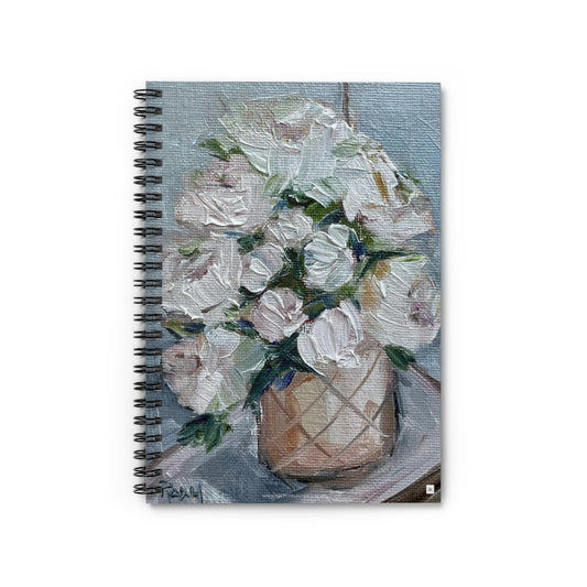 "Peonías en una canasta" Cuaderno de espiral