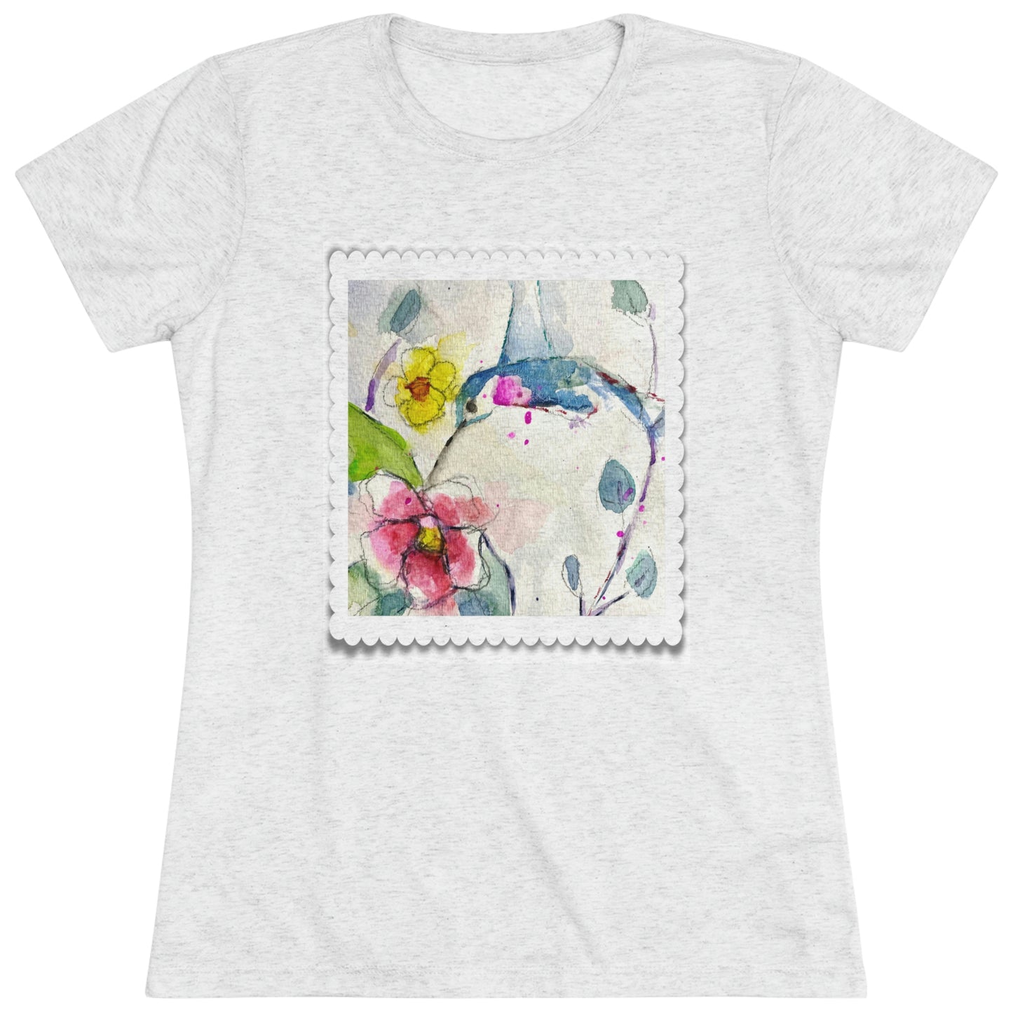 Camiseta Triblend Tee ajustada para mujer Hummingbird