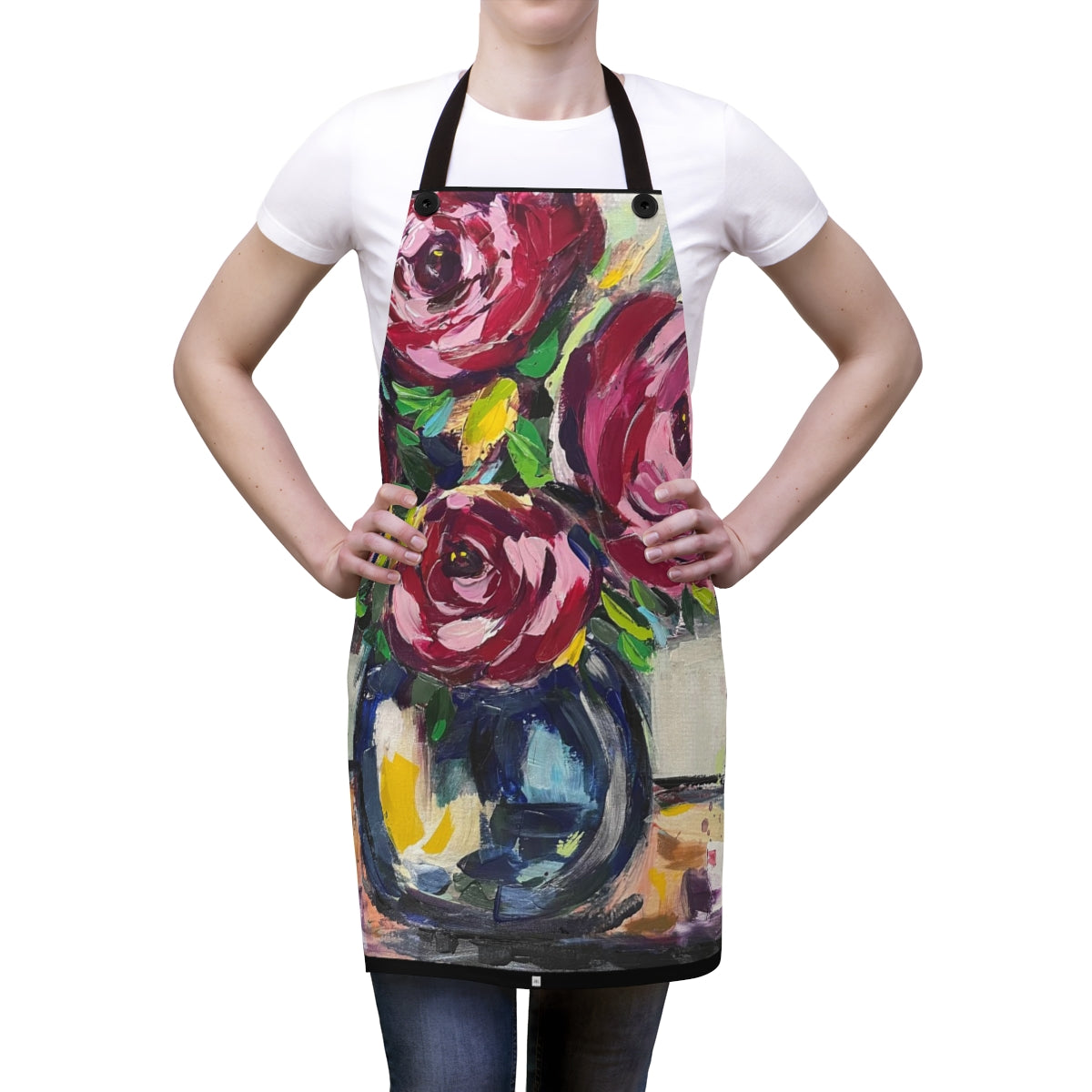 Shabby Pink Roses Apron