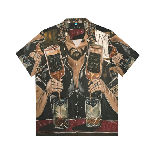 He's Crafty Original Hot Guy Bartender Painting Men's Hawaiian Shirt
