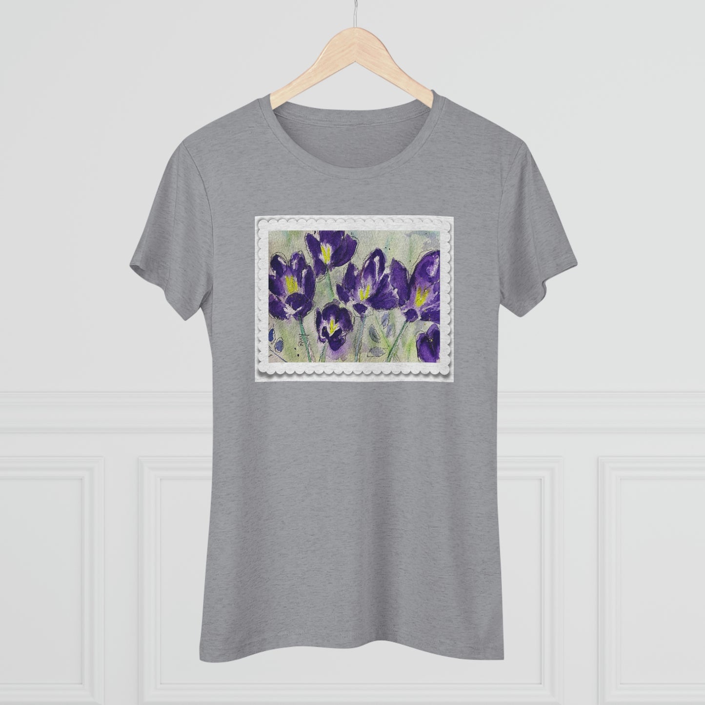 Crocuses Camiseta ajustada Triblend Tee para mujer