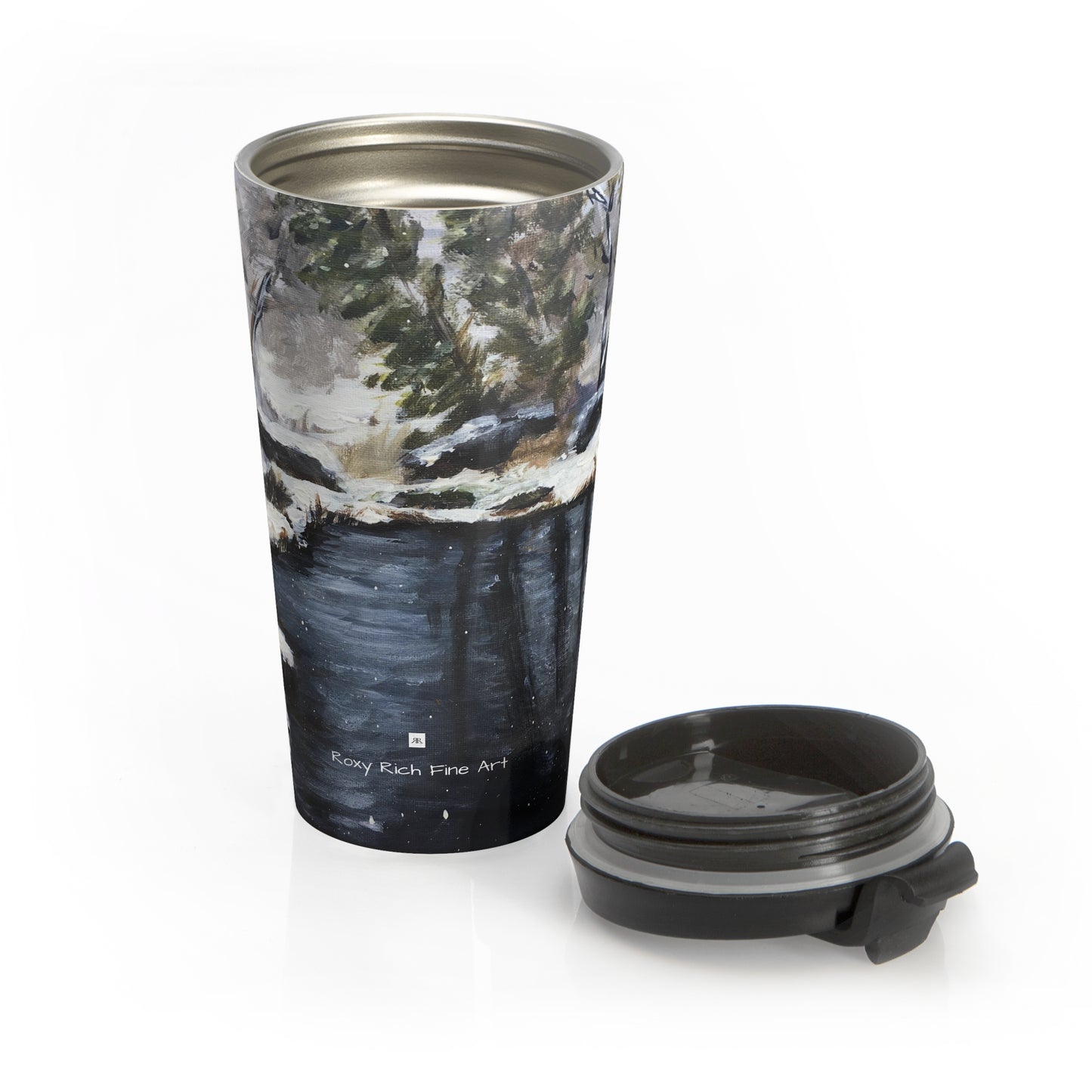 Rose Haven Garden (That day it snowed in Temecula) Stainless Steel Travel Mug