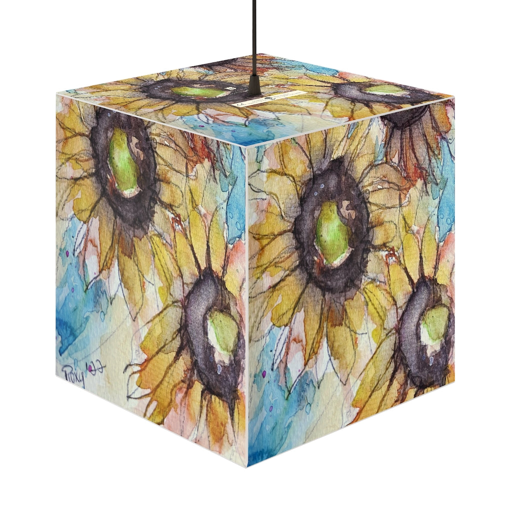 Sunflowers Cube Lamp