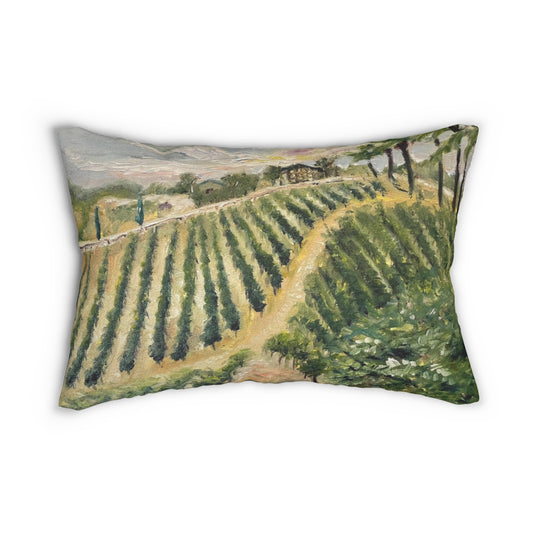 Brenda's View at Lorenzi Estate (Vineyard and Winery) Lumbar Pillow