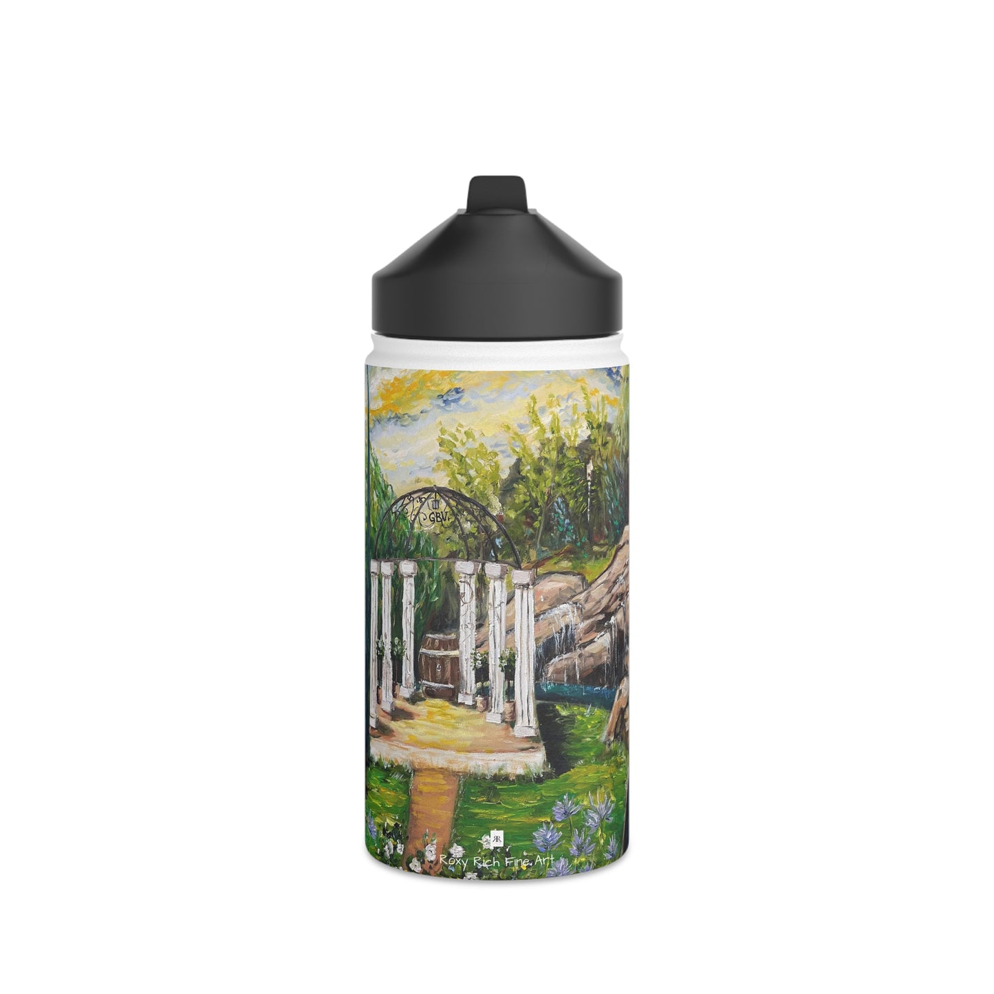 The Pergola (GBV Winery) Stainless Steel Water Bottle, Standard Lid