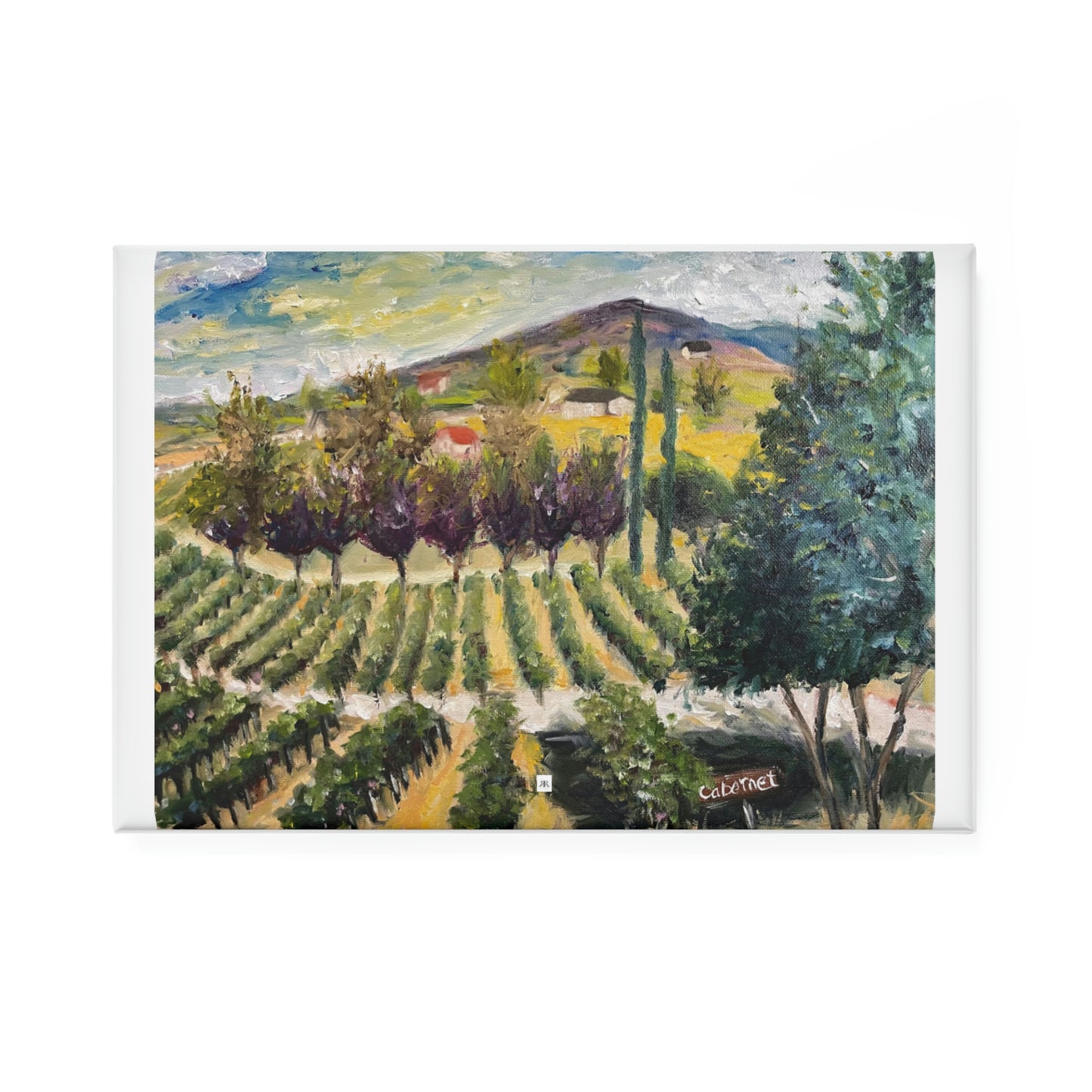 Cabernet Lot at Oak Mountain Winery Button Magnet, Rectangle