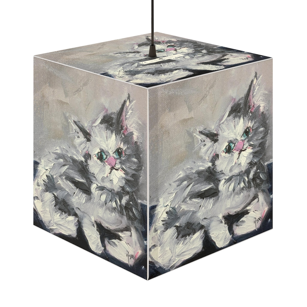 "Babe" Persian Cat Cube Lamp