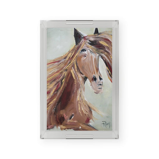 "Blonde Beauty" Horse  Acrylic Tray