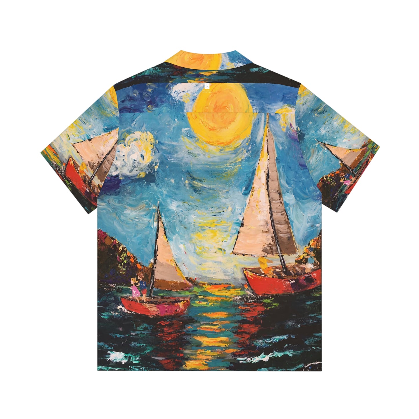 Sunny Sails Original Sailboats Men's Hawaiian Shirt