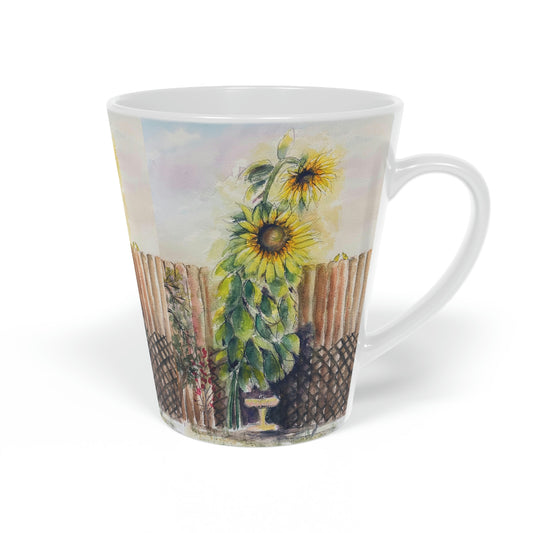 Taza de café con leche Mammoth Girasoles, 12 oz