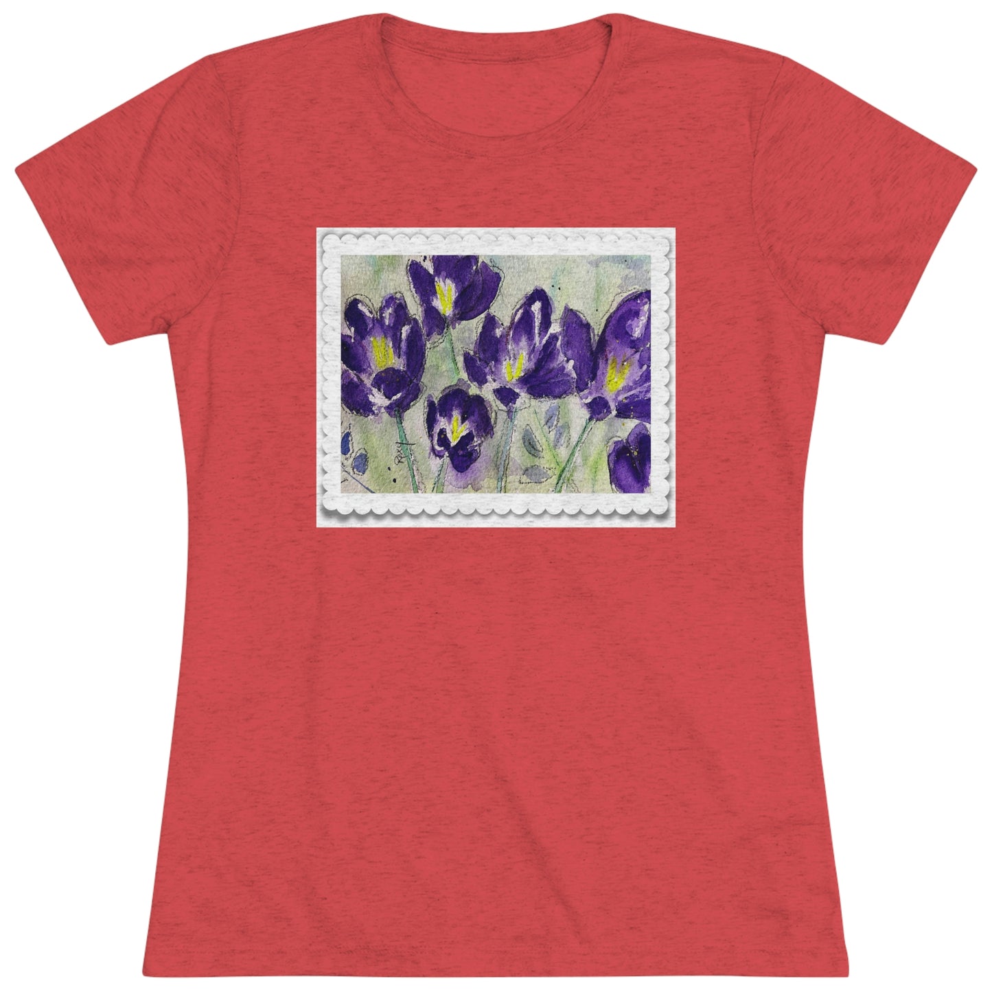 Crocuses Camiseta ajustada Triblend Tee para mujer