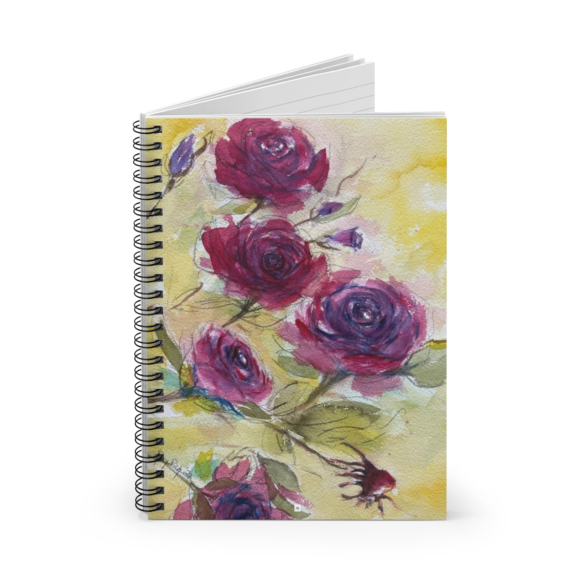 Fluffy Red Roses Spiral Notebook