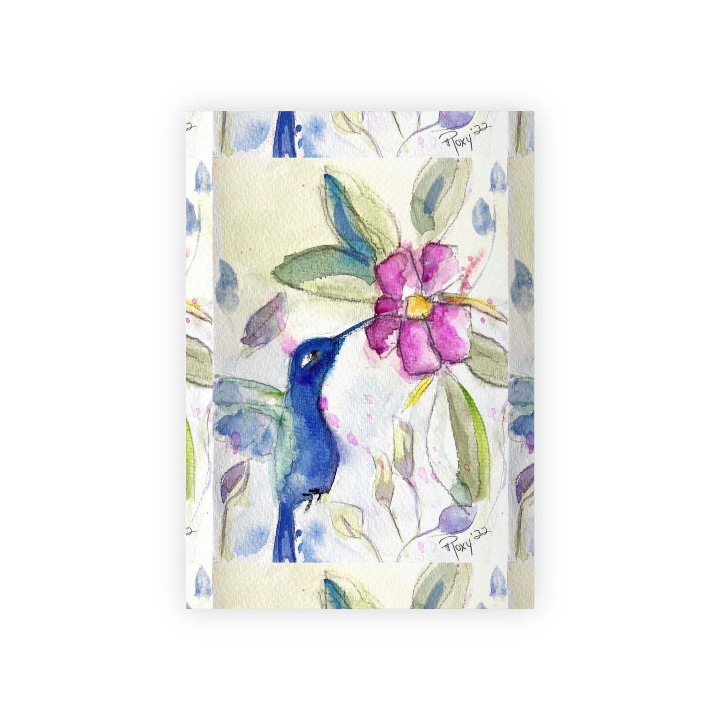 Papier d'emballage cadeau Colibri au printemps 1 pièce