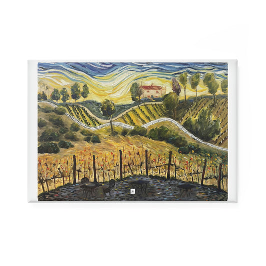 Sunset at the Villa (GBV) Temecula Button Magnet, Rectangle