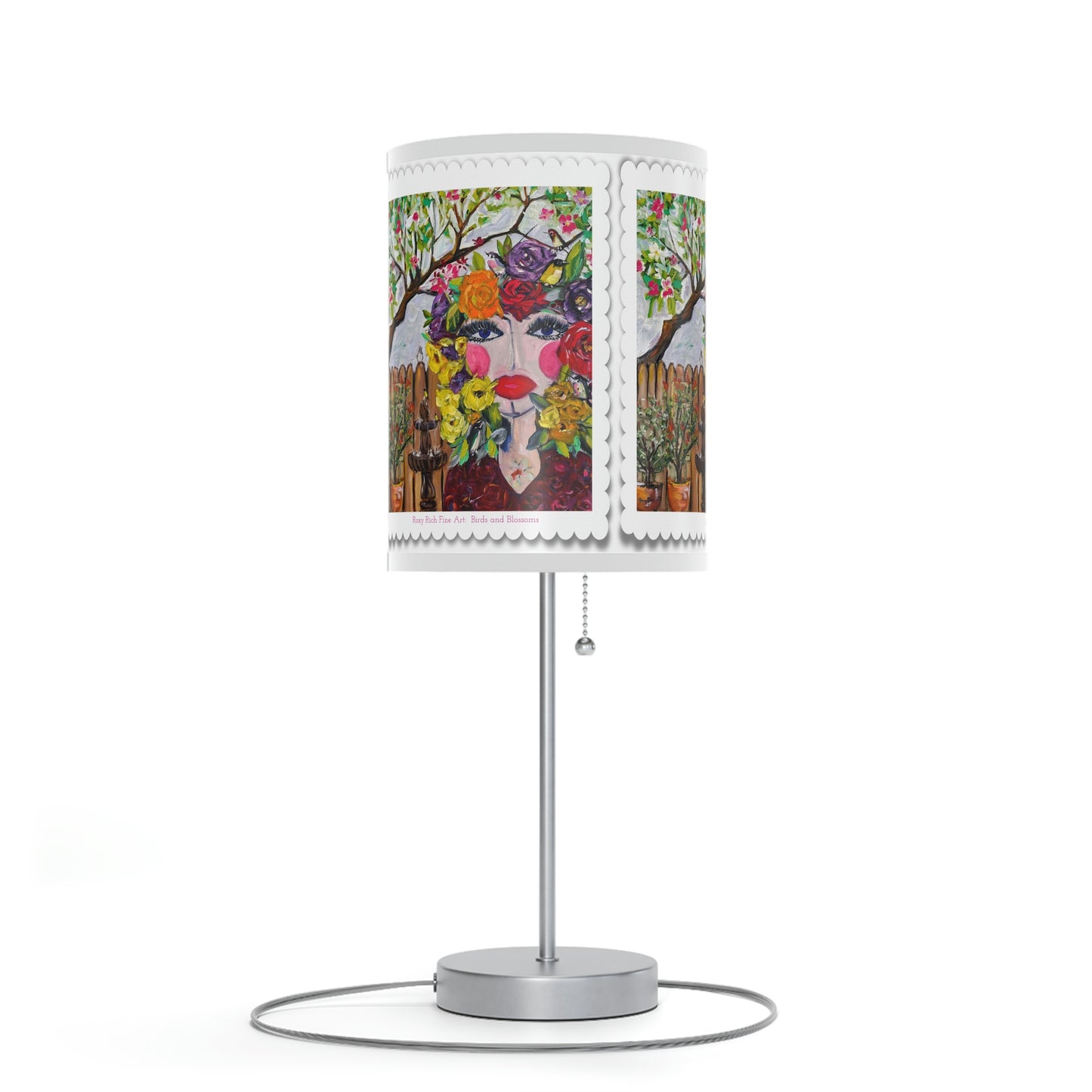 Birds and Blossoms Lamp on a Stand, US|CA plug