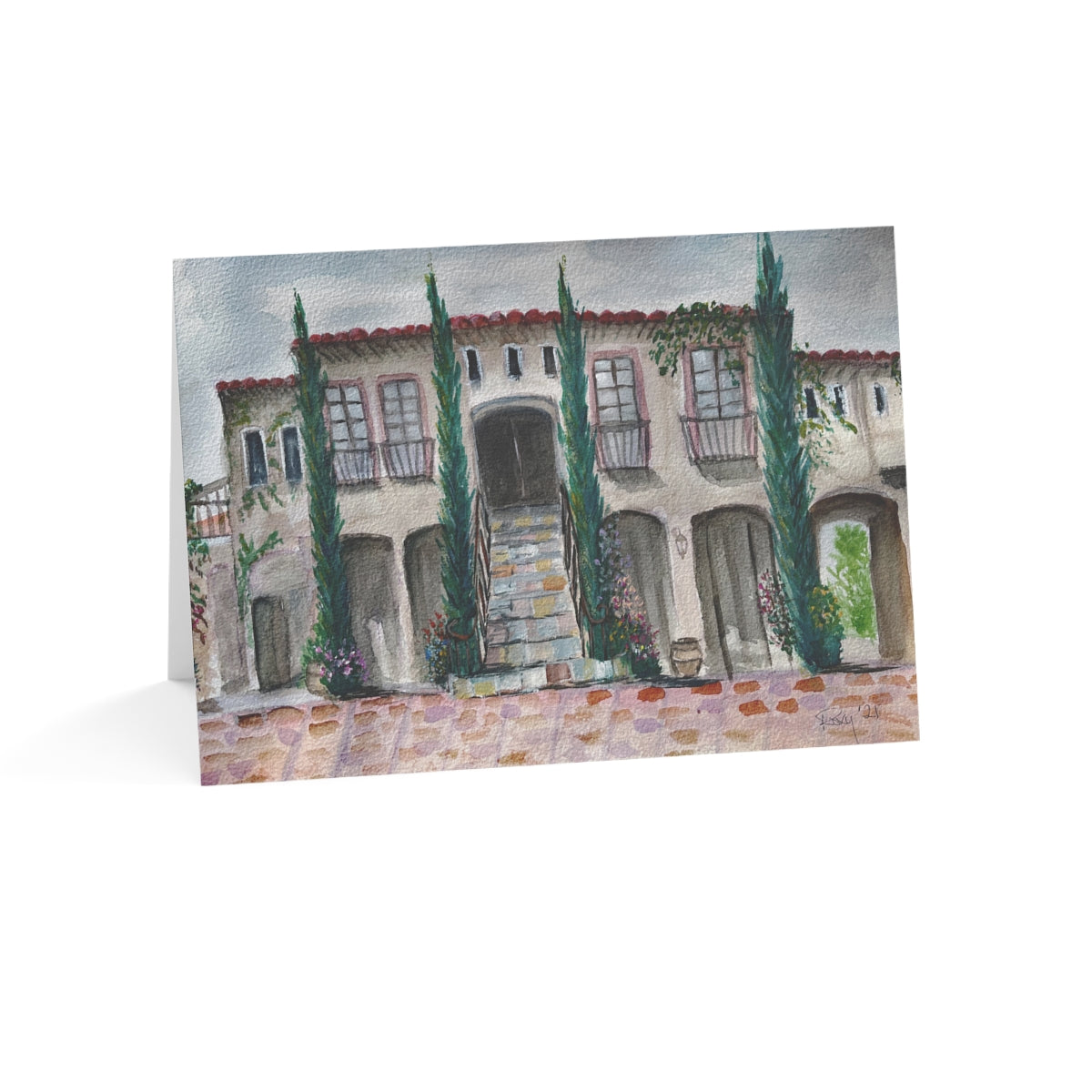 The Villa (Gershon Bachus Vintners) Greeting Cards