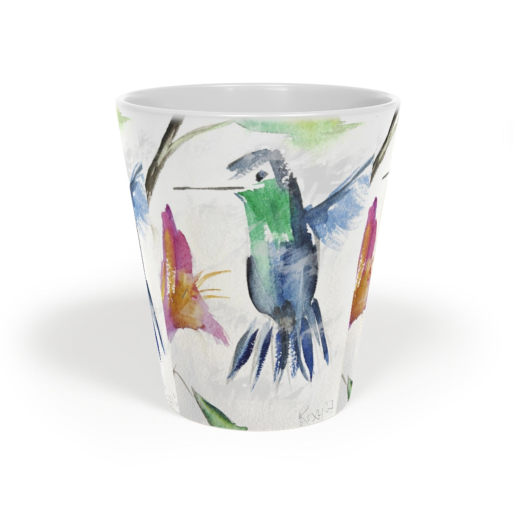 Flying Hummingbird  Latte Mug, 12oz
