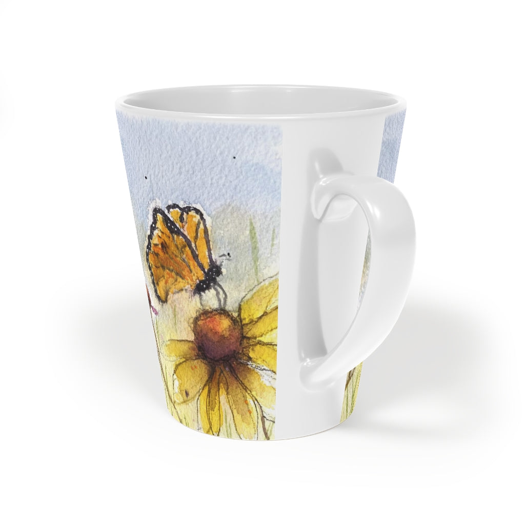 Monarch Butterfly Latte Mug, 12oz