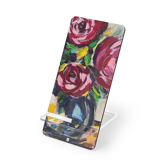 Shabby Pink Roses Phone Stand