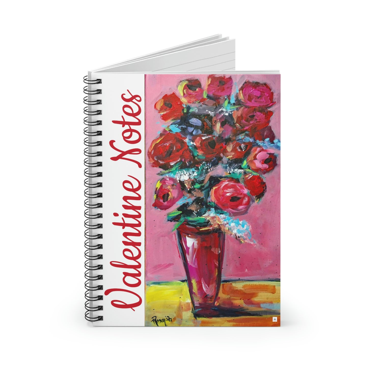 Rosas "Notas de San Valentín" Cuaderno de espiral