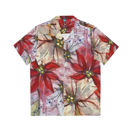 Chemise hawaïenne pour hommes Poinsettias