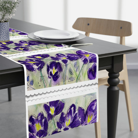 Crocuses (with Scallop border) Table Runner
