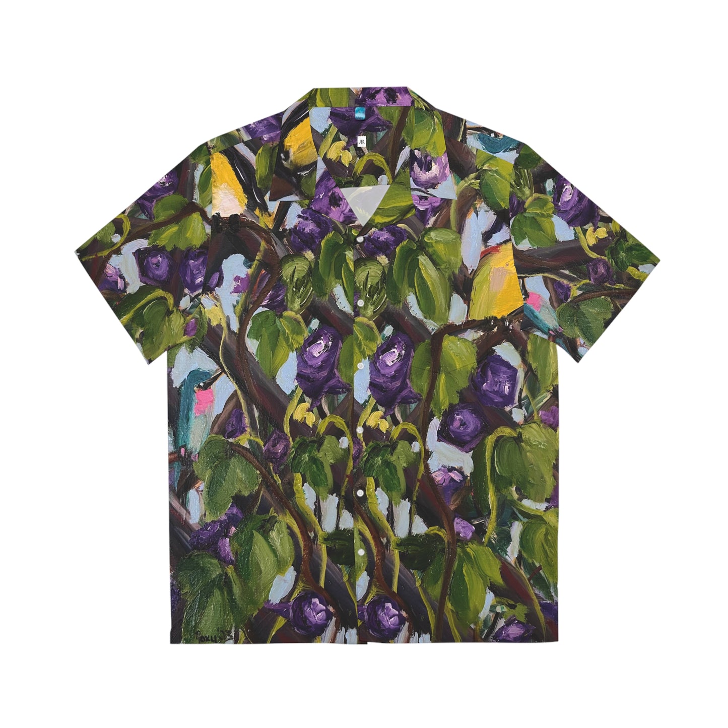 Birds on the Lattice Men's Hawaiian Shirt
