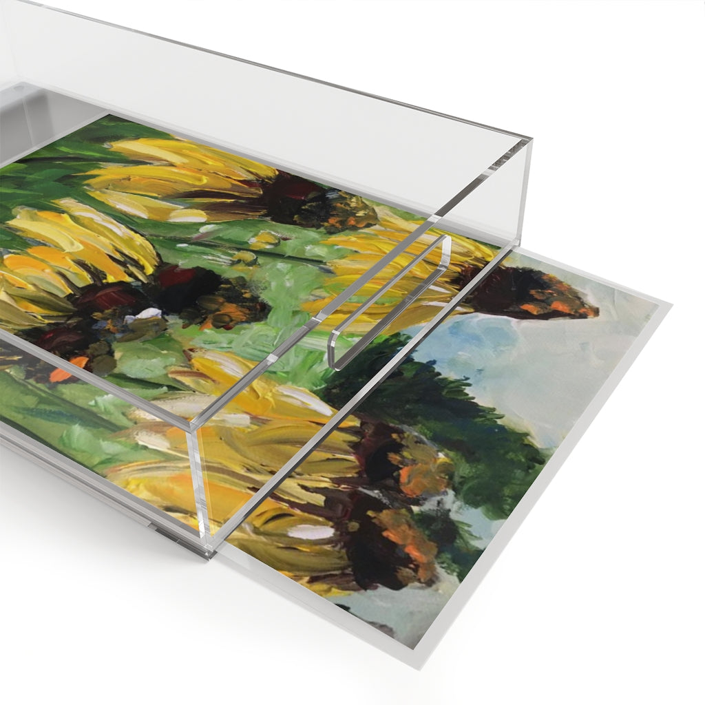 Yellow Coneflowers Acrylic Serving Tray