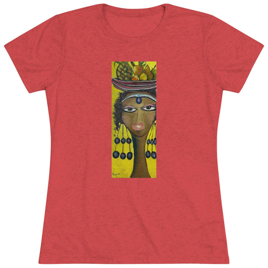 Princesse Amahle (image sur le devant) Tee-shirt Triblend Tee ajusté pour femme