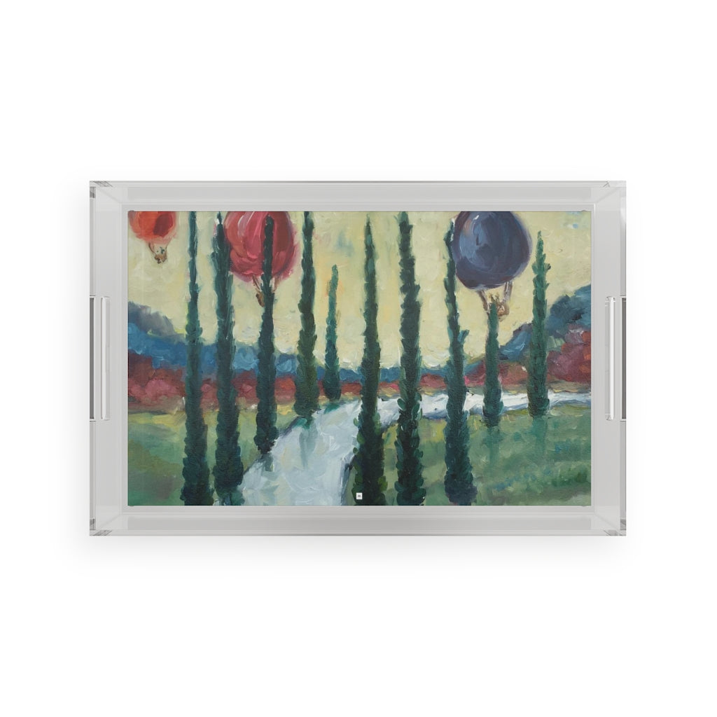 Wine Country Balloons  Acrylic Serving Tray