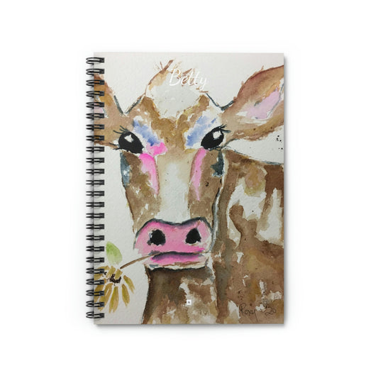 Betty - Peinture de vache fantaisiste Cahier à spirale