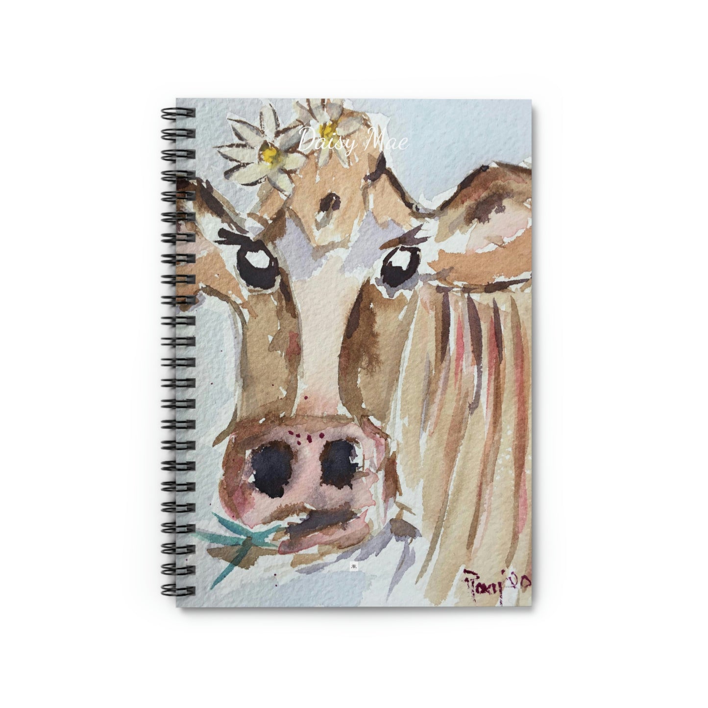 Daisy Mae - Peinture de vache fantaisiste Cahier à spirale