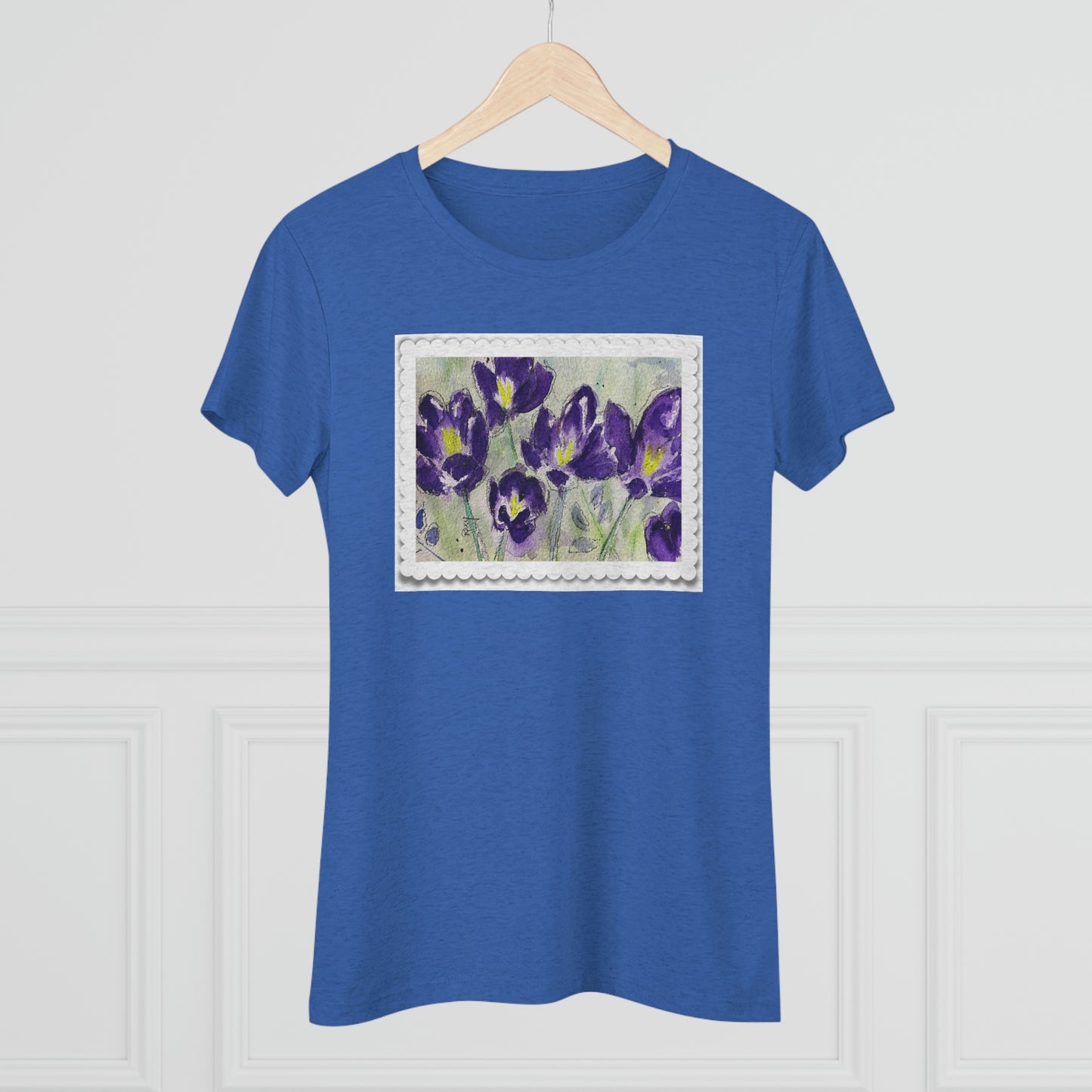 Crocuses Camiseta ajustada Triblend Tee para mujer