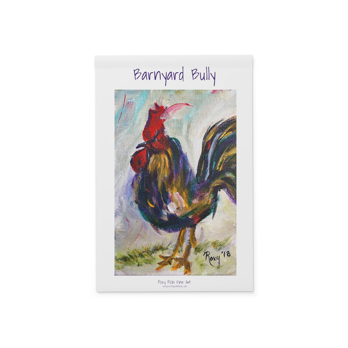 Barnyard Bully Rooster   Garden or Chicken coup Banner