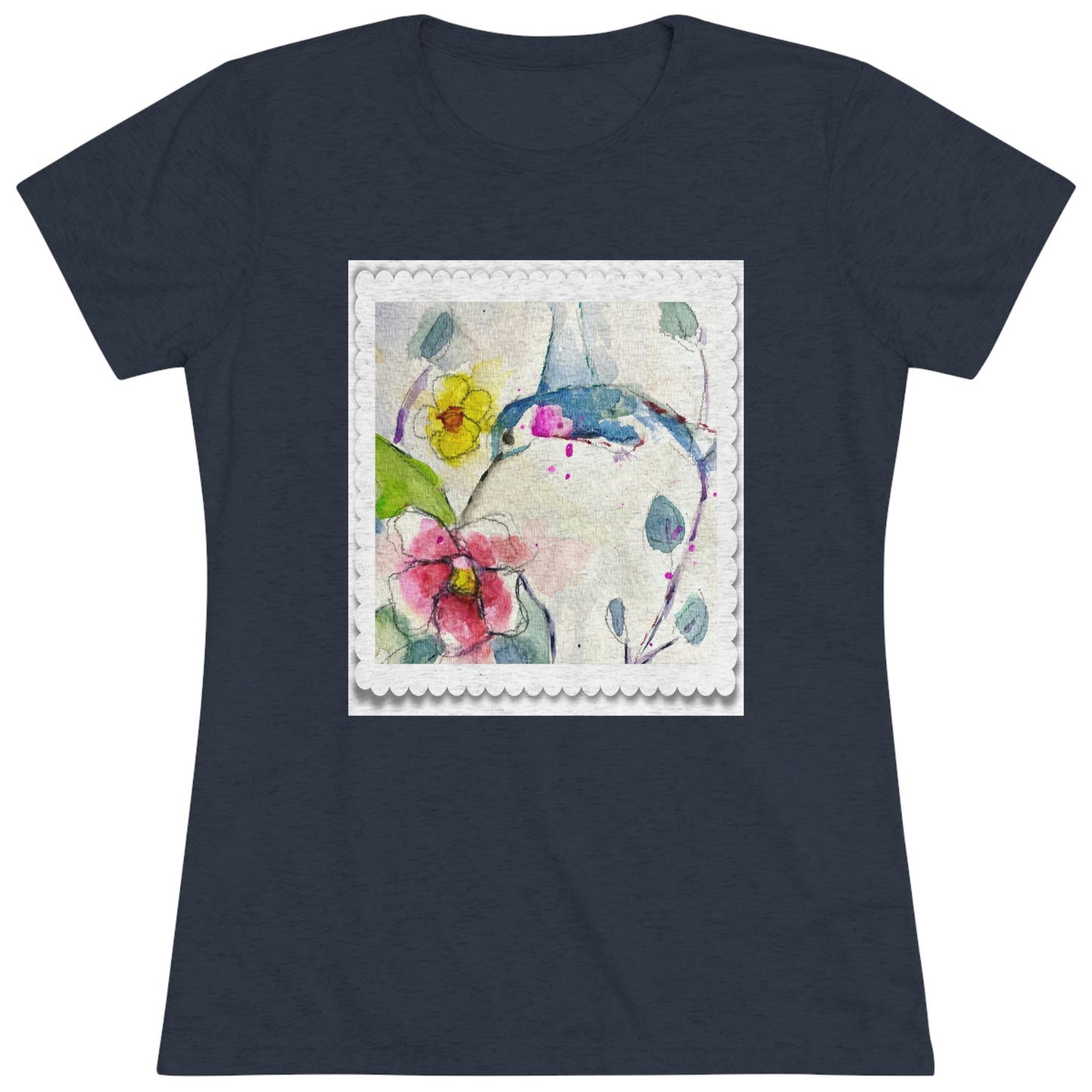 Camiseta Triblend Tee ajustada para mujer Hummingbird