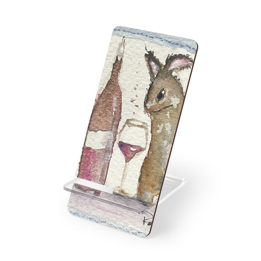 Drunk Bunny #2(Bunny & Bottle) Cell Phone Stand