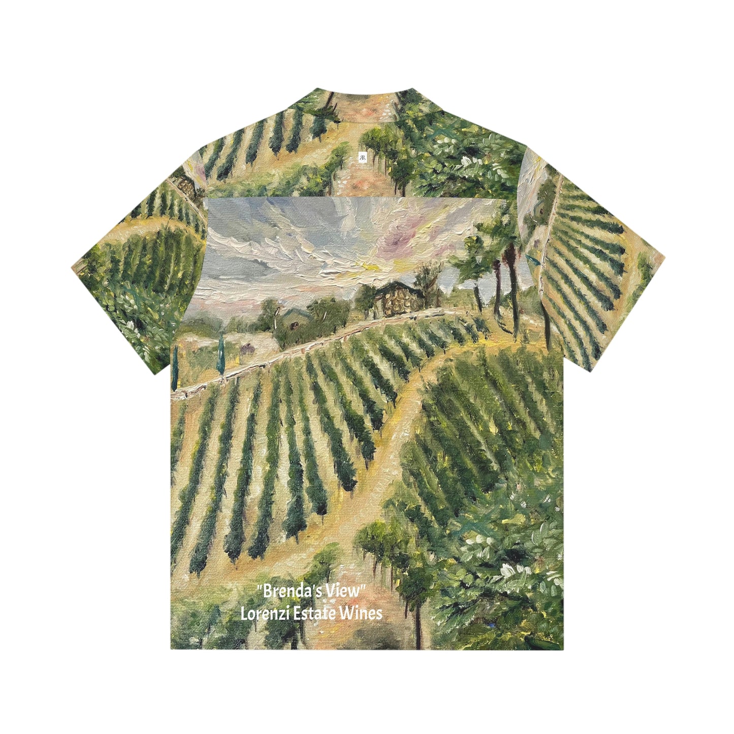 Brenda's View at Lorenzi Estate Wines Temecula Oil Landscape Men's Hawaiian Shirt