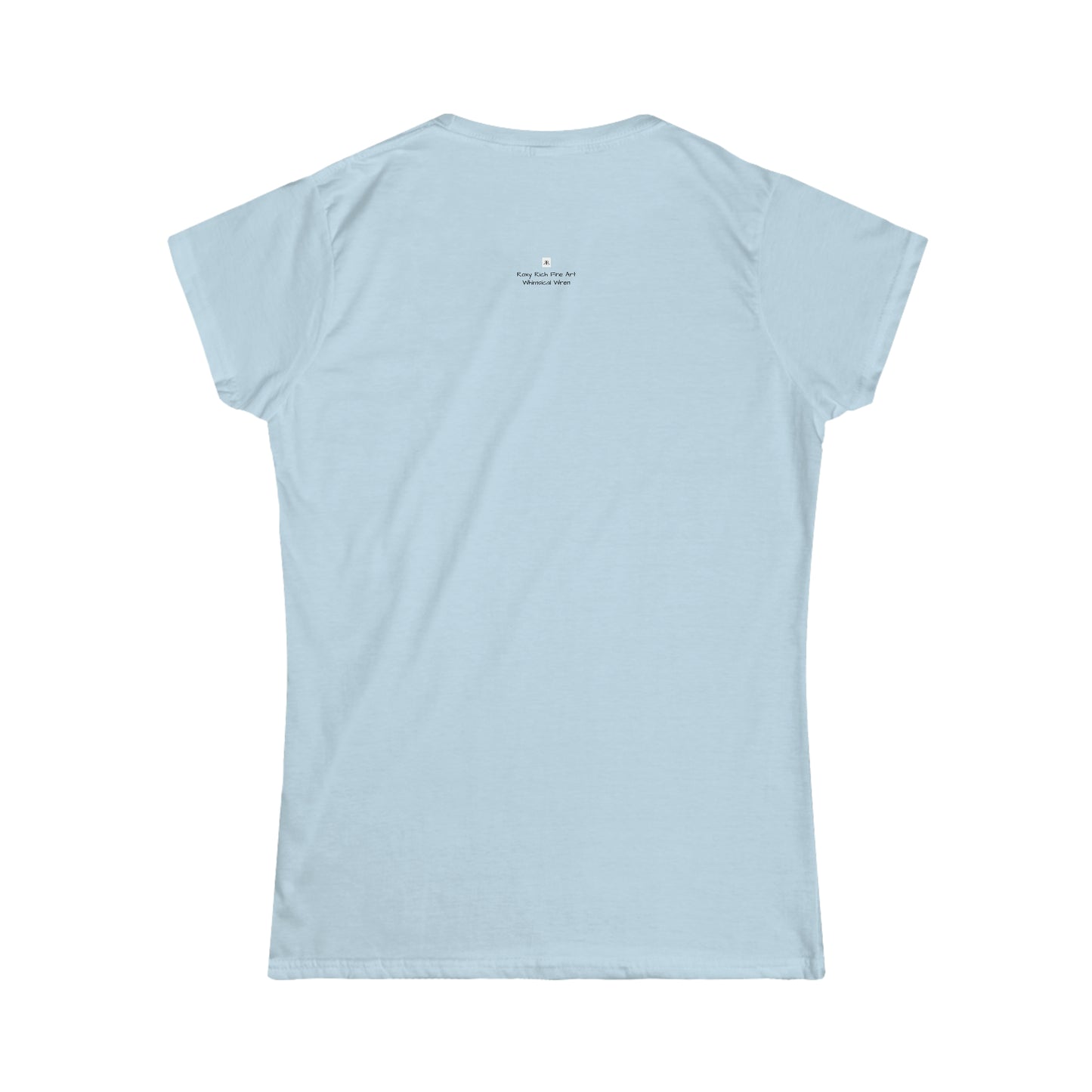 Whimsical Wren Bird Women's Softstyle  Semi-Fitted Tee