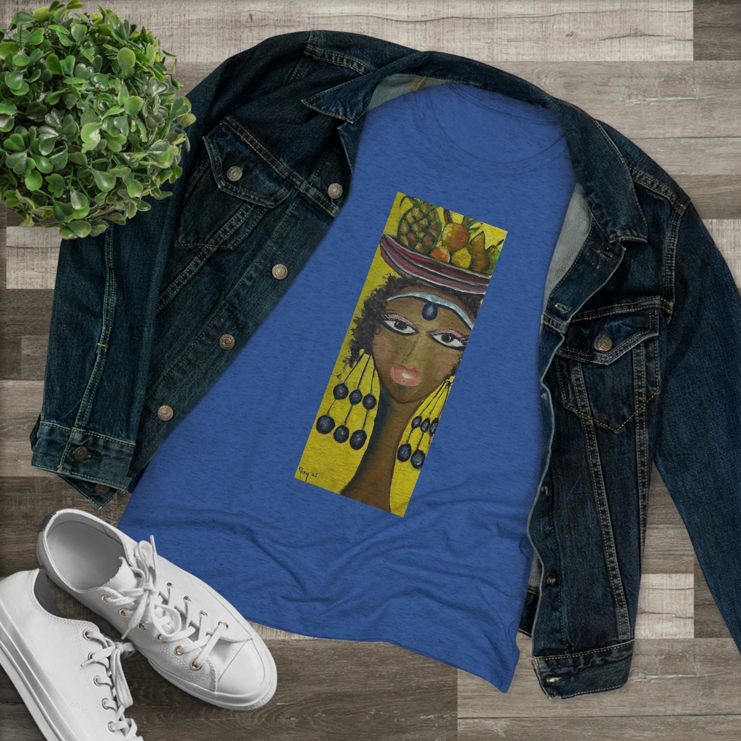 Princess Amahle (image on front) Women's fitted Triblend Tee  tee shirt