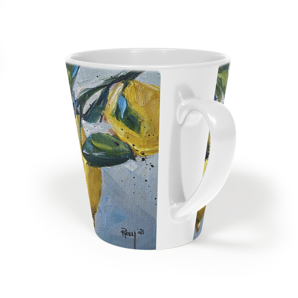 Taza de café con leche de limones, 12 oz