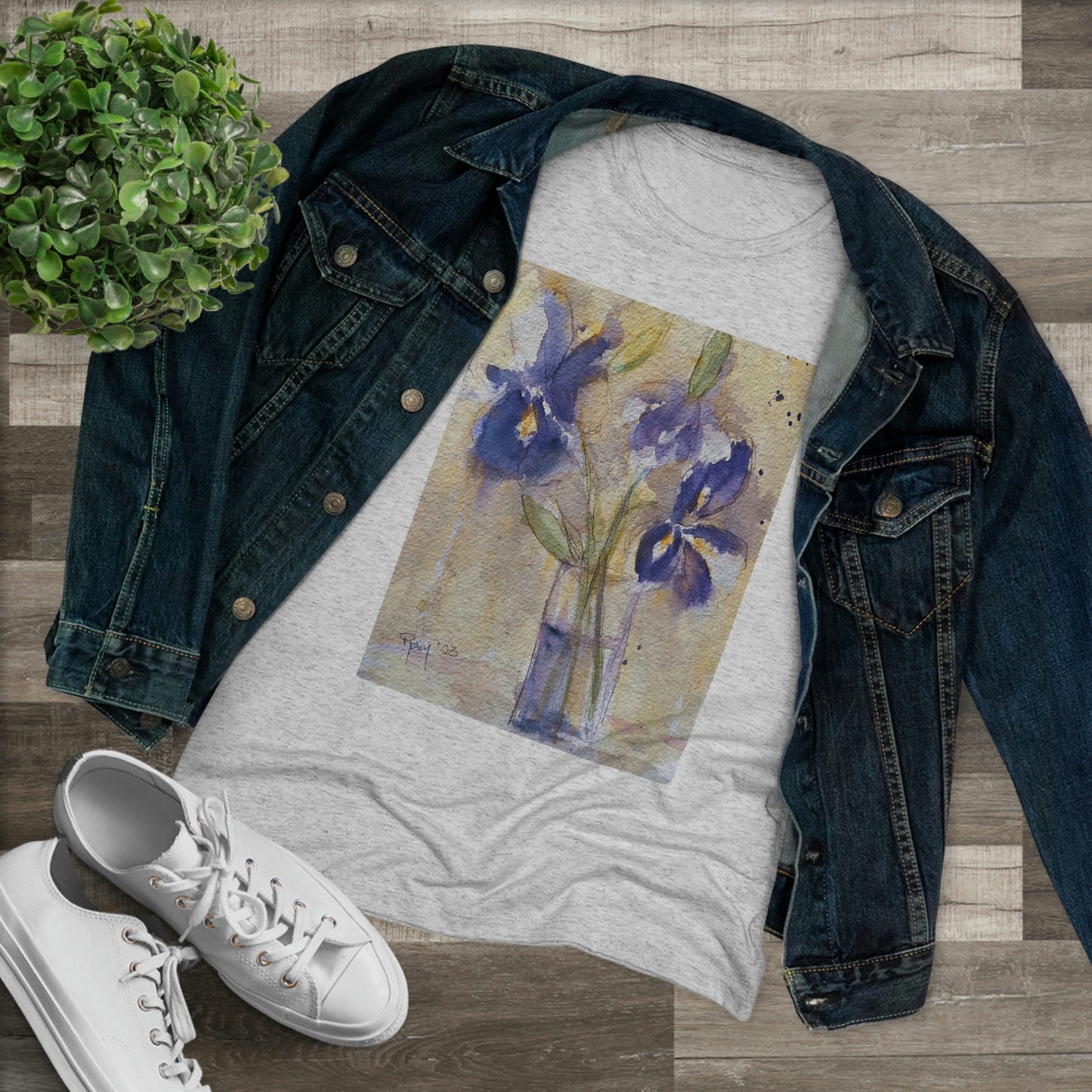 Tee-shirt Triblend Tee ajusté Purple Irises Femme