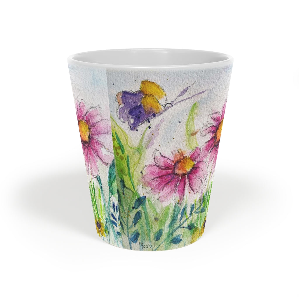 Taza para café con leche Butterfly Garden, 12 oz