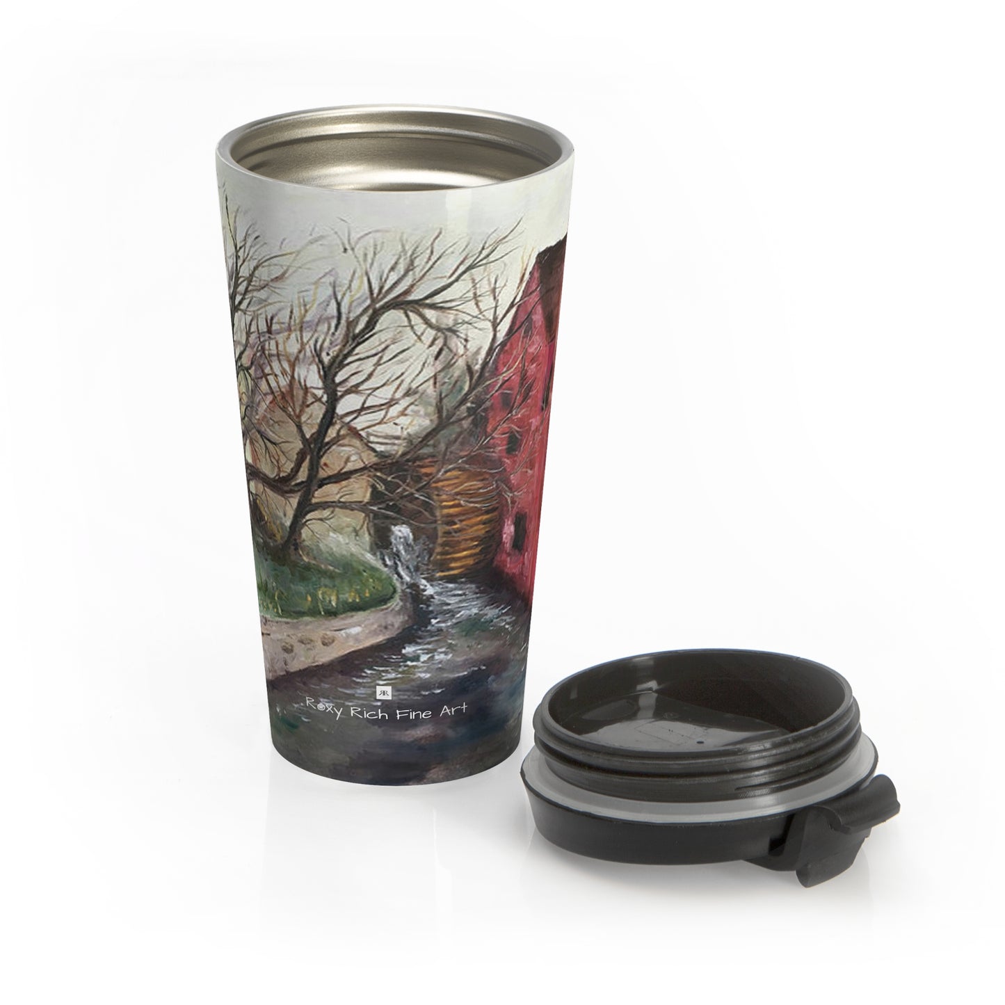 The Old Mill (Water Wheel) Cotswolds Stainless Steel Travel Mug