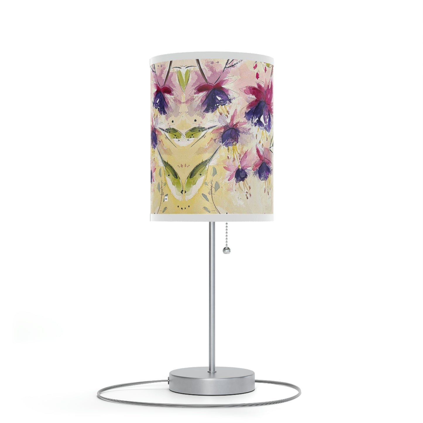 Fluffy Fuchsias Lamp on a Stand, US|CA plug