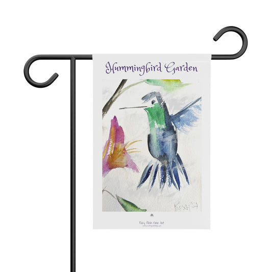 Hummingbird Floating Whimsical Garden Banner