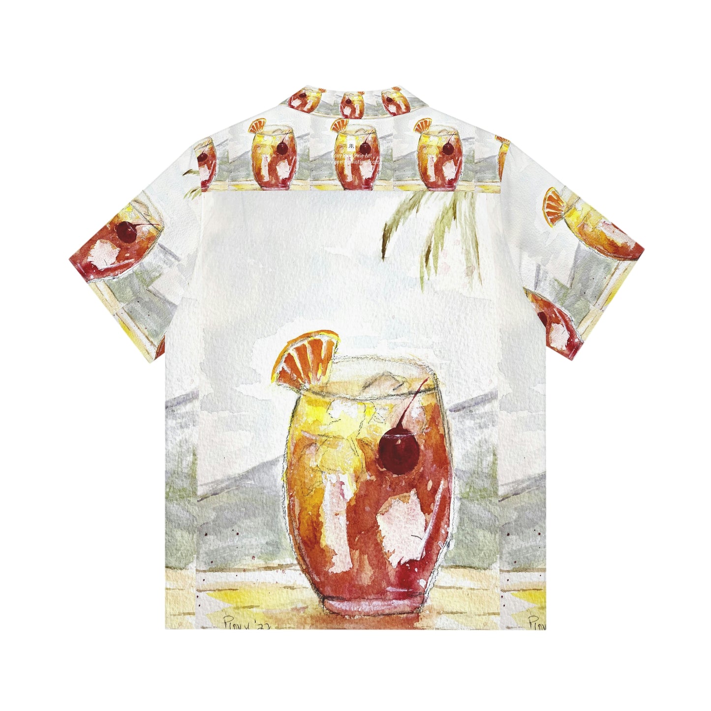 Summer Cocktail Painting Men's Hawaiian Shirt