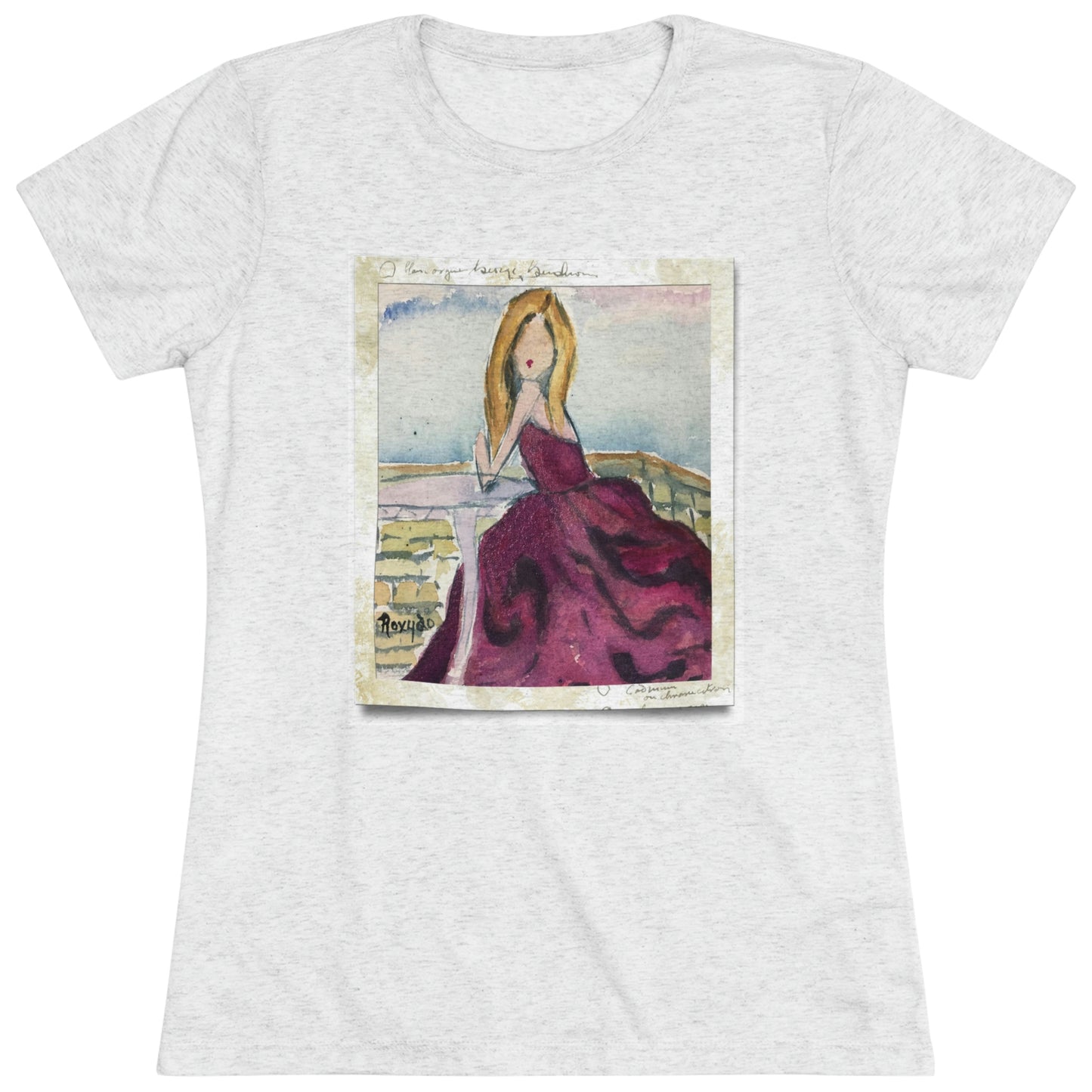 Beach Babe in a Gown Camiseta Triblend ajustada para mujer