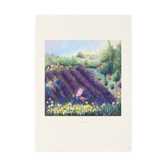 Paño de cocina de algodón orgánico vegano Provence Lavender Farm